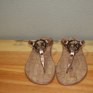 NWOT - Rose Gold Michael Kors Summer Sandals